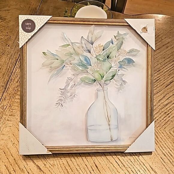 Eucalyptus vase framed art by Cynthia Coulter NWT - Picture 1 of 9